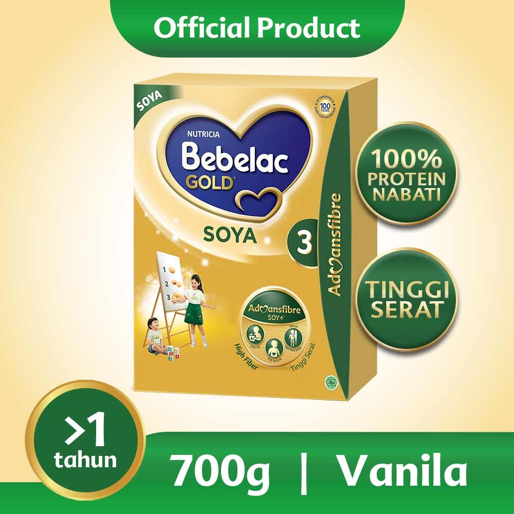 Bebelac Gold 3 Susu Bubuk Soya Vanilla 700G