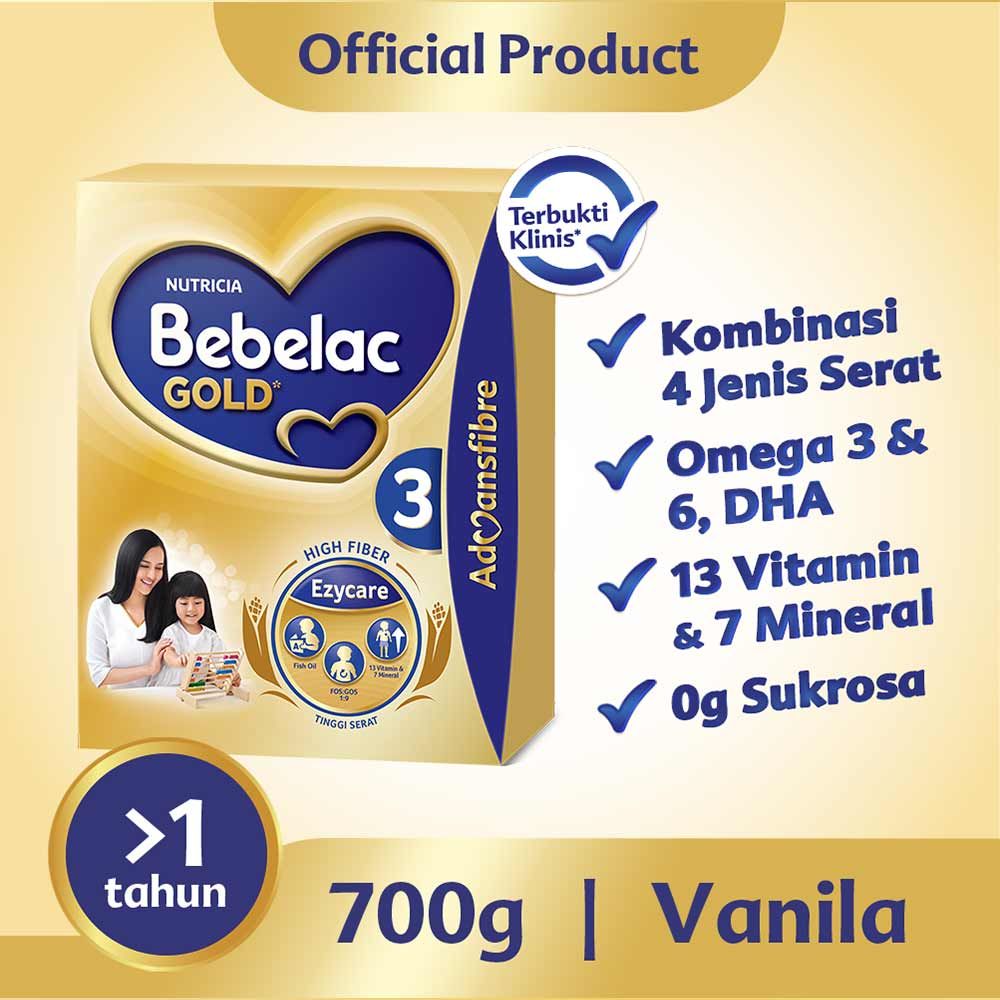Bebelac Gold 3 Susu Bubuk Vanilla 700G