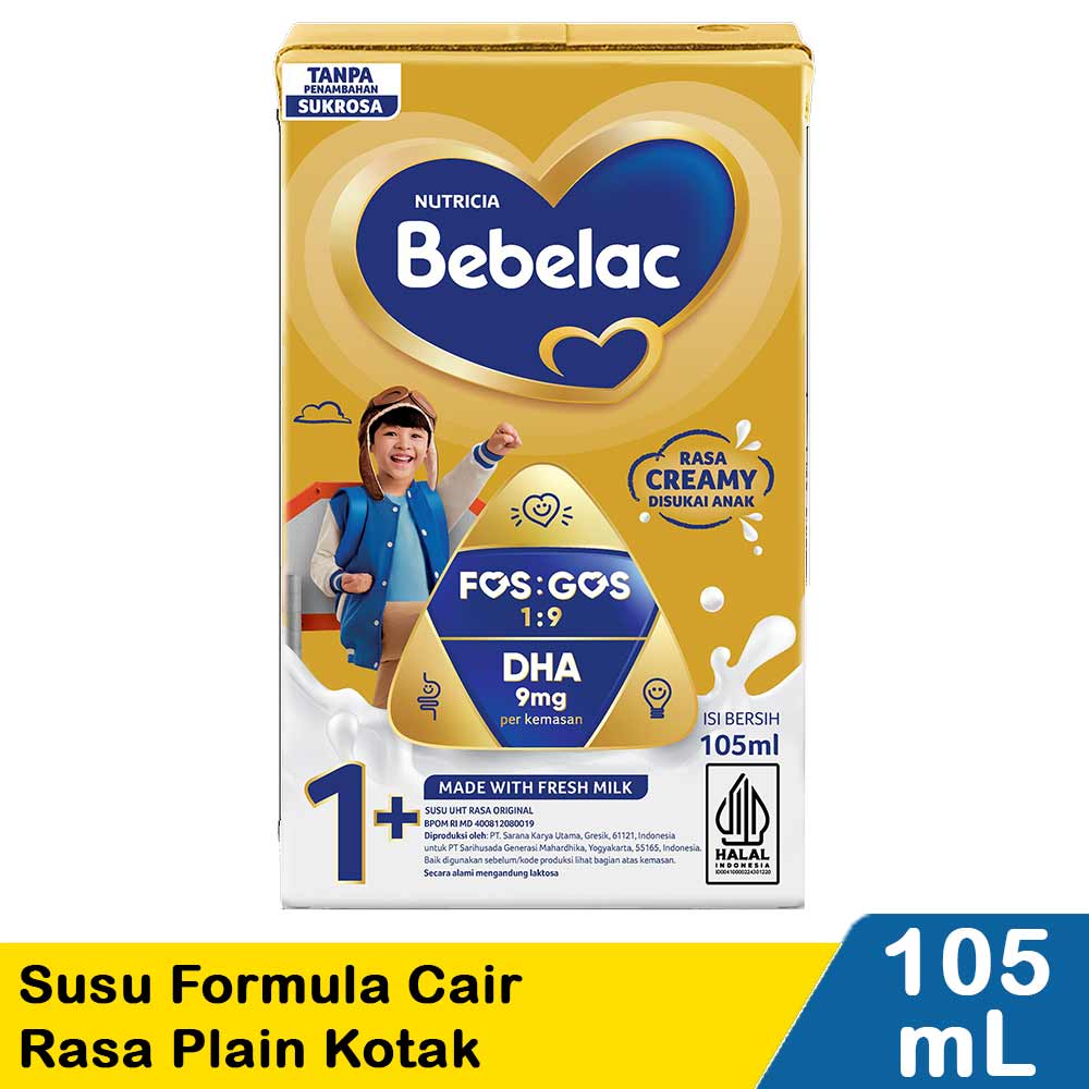 Bebelac Susu Formula Cair Rasa Plain Kotak 105mL