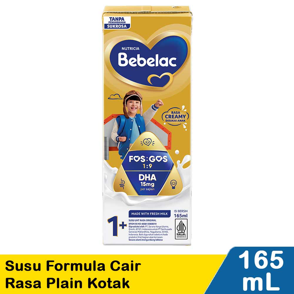 Bebelac Susu Formula Cair Rasa Plain Kotak 165mL