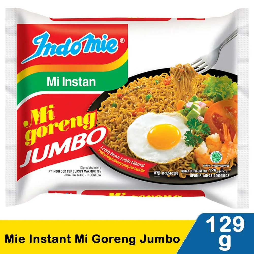 Indomie Mi Instan Goreng Jumbo Special 129G
