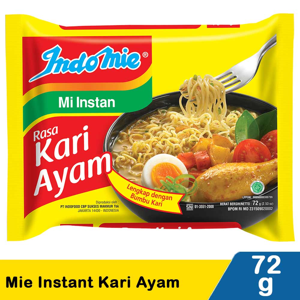 Indomie Mi Instan Kari Ayam 72G