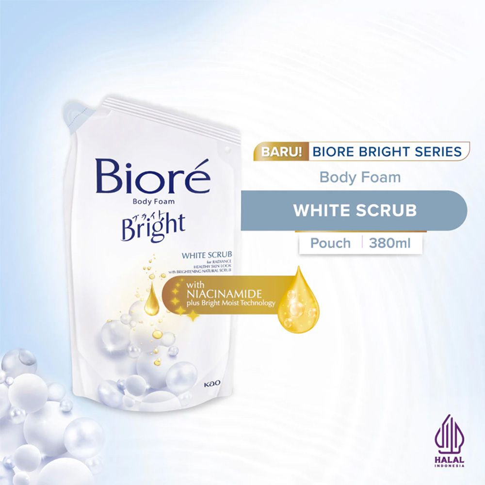 Kao Biore Body Foam Reffil Whitening Scrub 380mL