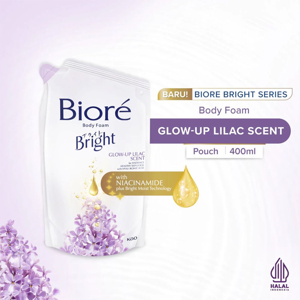 Kao Biore Body Foam Refill Bright Lilac 400mL