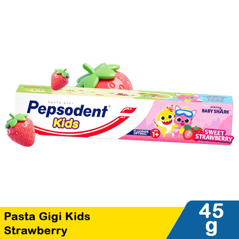 Pepsodent Pasta Gigi Kids Strawberry 45G