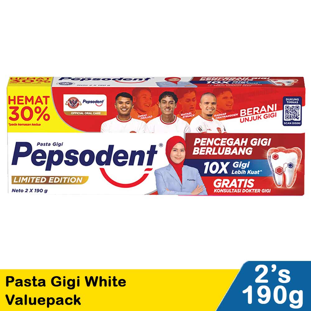 Pepsodent Pasta Gigi White Prm Valuepack 2X190g