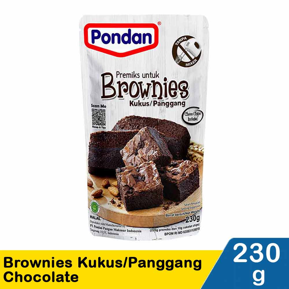 Pondan Brownies Kukus / Panggang Chocolate 230G