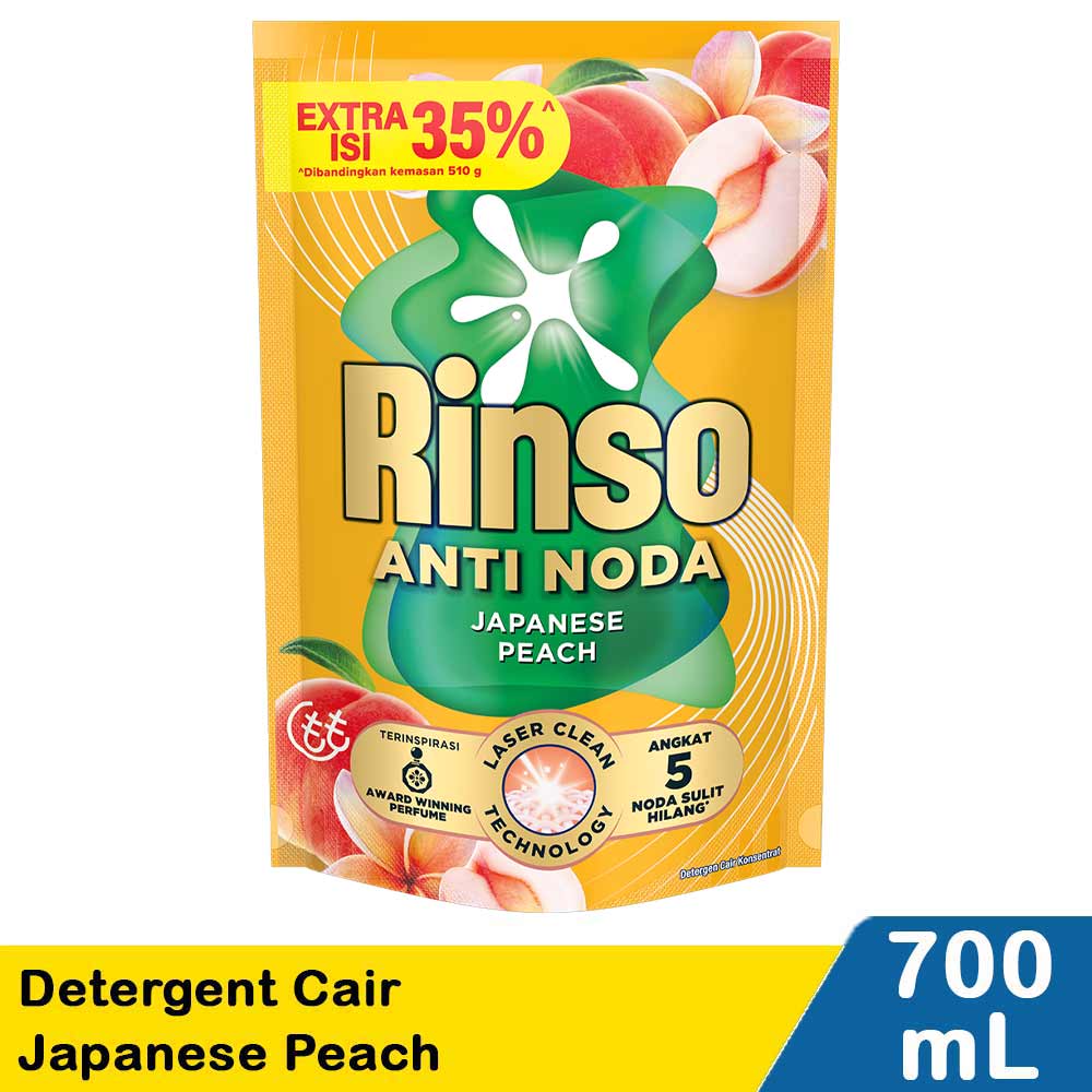 Rinso Detergent Cair Japanese Peach 700mL