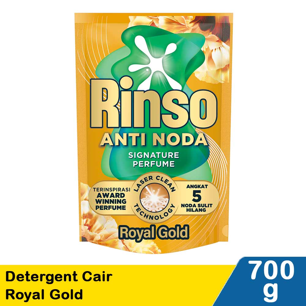 Rinso Detergent Cair Royal Gold 700G