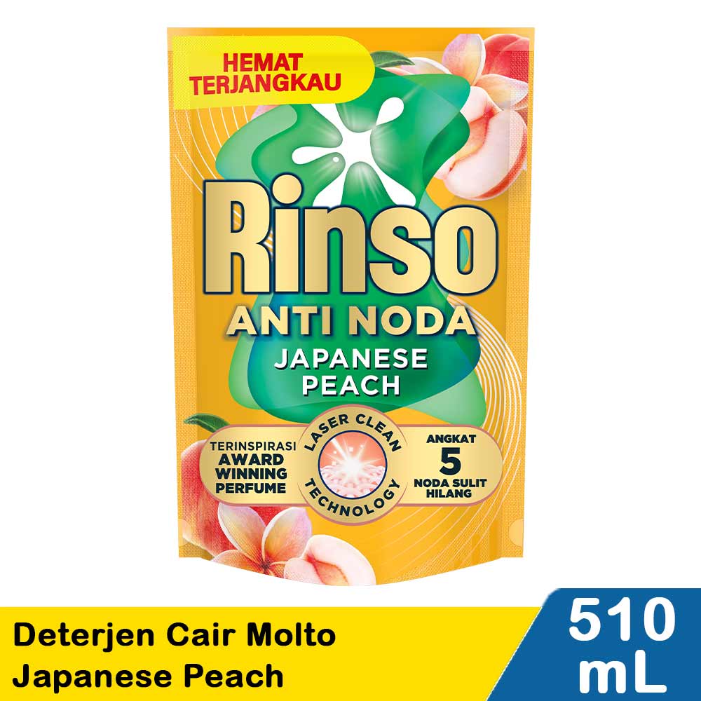 Rinso Molto Detergent Cair Japanese Peach 510mL