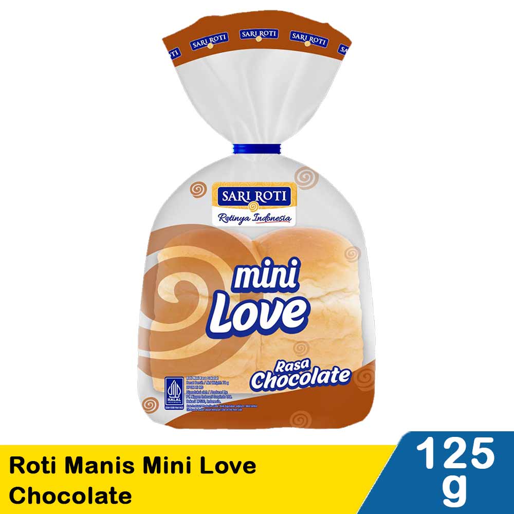 Sari Roti Roti Manis Mini Love Chocolate 125G