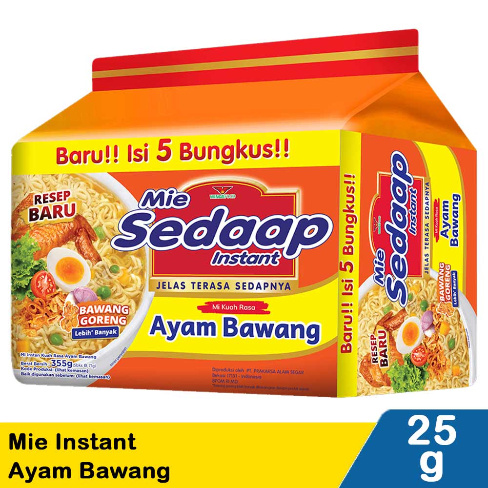 Sedaap Mie Mie Instant Ayam Bawang 5X71G