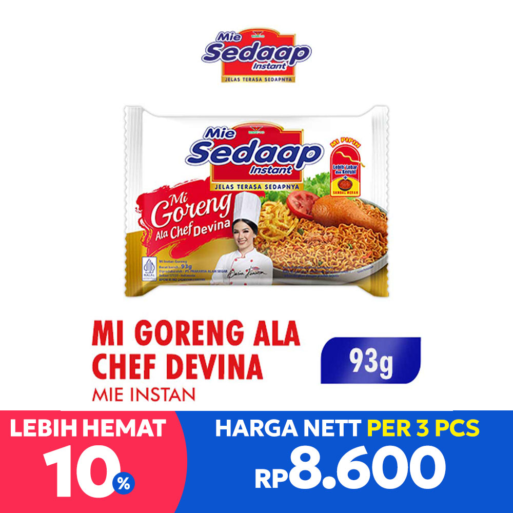 Sedaap Mie Mie Instant Goreng Ala Chef Devina 93G