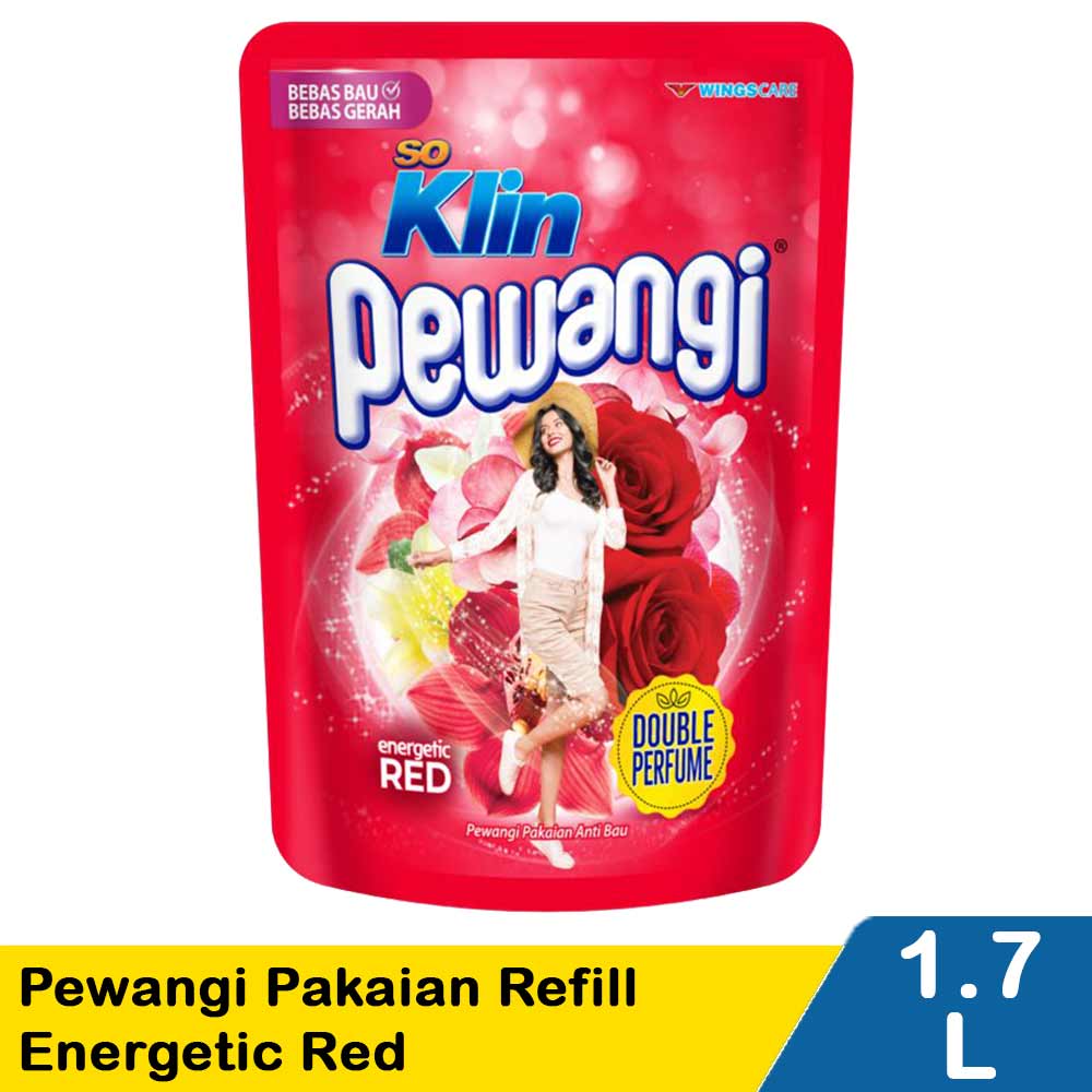 So Klin Pewangi Pakaian Refill Energetic Red 1700mL