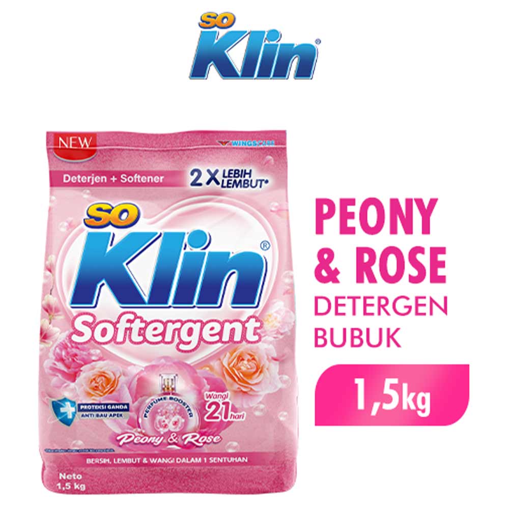 So Klin Softergent Powder Freesia Peony 1.5Kg