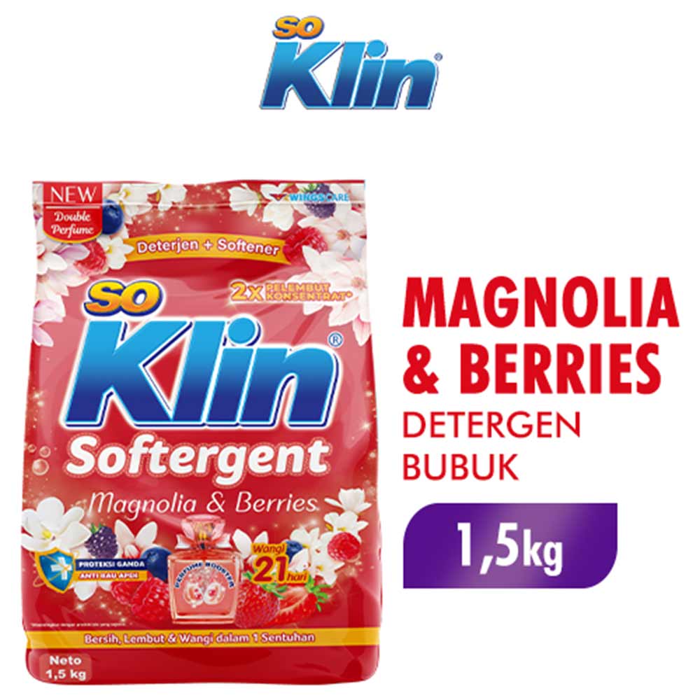 So Klin Softergent Powder Magnolia & Berries 1.5Kg