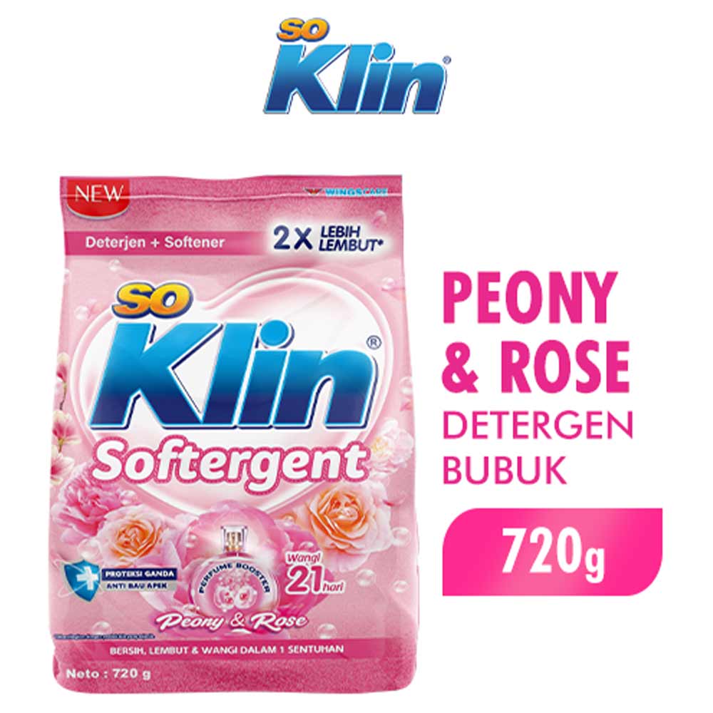 So Klin Softergent Powder Pink Peony & Rose 720G