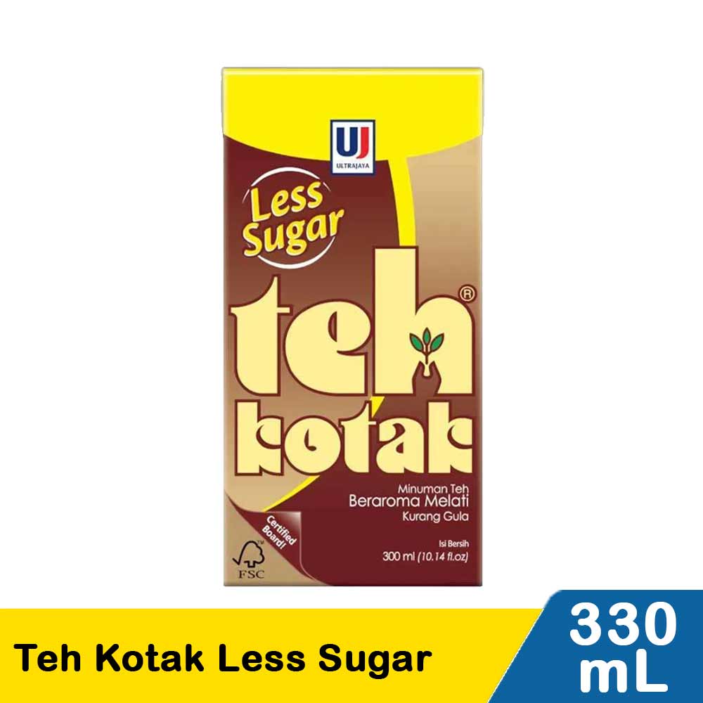 Ultra Teh Kotak Less Sugar 300Ml